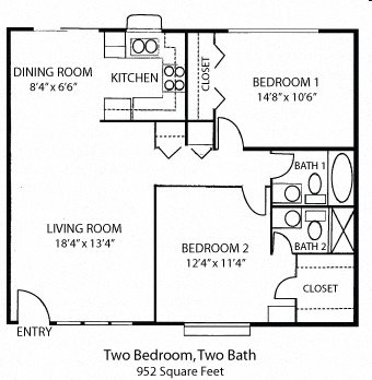 2-2B Floor Plan 2